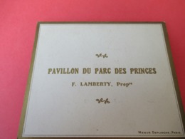 Menu Ancien/encadrement Doré/Pavillon Du Parc Des Princes/Lamberty Propr/Feibel Mére/Menus Deplanche Paris/1922 MENU297 - Menükarten