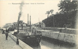 TANCARVILLE - Le Canal, Sortie Du Nord Ouest, Remorqueur. - Remorqueurs