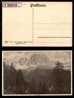 Antichi Stati Italiani - Territori Italiani D'Austria - Karerpass (P.ti 6) - Cartolina Panoramica Nuova - Piega In Angol - Sonstige & Ohne Zuordnung
