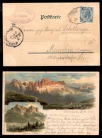 Antichi Stati Italiani - Territori Italiani D'Austria - Schlernhauser (P.ti 6) - Cartolina Panoramica (Rosengarten) Per  - Other & Unclassified