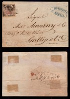 Antichi Stati Italiani - Napoli - 2 Grana Lilla Rosa (5b) Molto Ossidato - Lettera Da Napoli A Gallipoli Del 4.2.58 - Andere & Zonder Classificatie