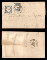 Antichi Stati Italiani - Napoli - Tropea (P.ti 4) Su 2 Grana (20a) - Due Pezzi Su Lettera Per Acri Del 26.4.61 - Diena ( - Sonstige & Ohne Zuordnung
