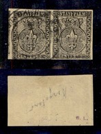 Antichi Stati Italiani - Parma - 1852 - 5 Cent (1b - Verdino) - Coppia Orizzontale (disallineata) Usata A Borgotaro - St - Autres & Non Classés