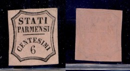 Antichi Stati Italiani - Parma - 1857 - Segnatasse Per Giornali - Non Emessi - 6 Cent (1A) - Gomma Integra (640) - Andere & Zonder Classificatie