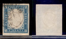 Antichi Stati Italiani - Sardegna - 1855 - 20 Cent (15f) Usato - Other & Unclassified