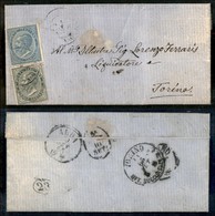 Antichi Stati Italiani - Sardegna - Rocchetta Cairo 10.9.65 (P.ti 10) - De La Rue (16 + 18 - Regno) - Letterina Per Tori - Other & Unclassified