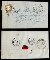 Antichi Stati Italiani - Toscana - Follonica (P.ti 3) - 10 Cent (14D - Sardegna) Su Lettera Per Cutiglione Del 13.2.62 - Sonstige & Ohne Zuordnung