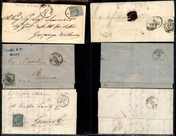 Regno - Dicembre 1863 (13-19-28) - Tre Buste Col 15 Cent (18) Per Genova - Da Esaminare - Altri & Non Classificati