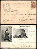 Regno - Ossidda/Sassari (quadrato) 11.11.04 - 2 Cent (69) Su Cartolina Per Buccino - Piega In Alto A Sinistra - Other & Unclassified