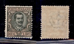 Regno - 1910 - 10 Lire Floreale (91) - Gomma Integra (275) - Sonstige & Ohne Zuordnung