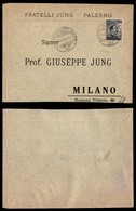 Regno - Natante Palermo Napoli D - 15 Cent (96) Su Busta Per Milano Del 18.5.14 - Otros & Sin Clasificación