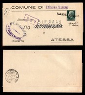 Regno - Taranta Peligna - 25 Cent Imperiale (248) Su Piego Per Atessa Del 6.10.44 - Sonstige & Ohne Zuordnung