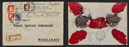 Regno - Imperiale (245 + 254 Coppia) + Floreale (202) - Assicurata Da Soveria A Roglio Del 4.3.30 - Sonstige & Ohne Zuordnung