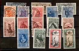 Regno - 1932 - Garibaldi (315/324 + Aerea 32/38) - Emissione Completa - Usati - Alti Valori Con Annulli Postumi - Andere & Zonder Classificatie