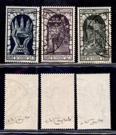Regno - 1934 - Fiume - Tre Valori (354/356) Usati - Cert. Raybaudi - Andere & Zonder Classificatie
