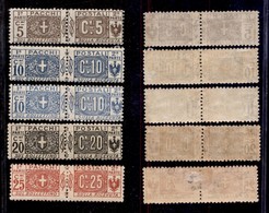 Regno - Pacchi Postali - 1914/1917 - Pacchi Postali (7/8 + 8a + 9/10) - 5 Valori - Gomma Originale (96) - Sonstige & Ohne Zuordnung