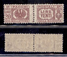 Luogotenenza - Pacchi Postali - 1946 - 20 Lire (65) - Gomma Integra (225) - Andere & Zonder Classificatie