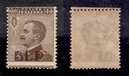 Regno - B.L.P - 1921 - 40 Cent (4C - Vinaceo - Varietà Kb) - Dentellatura Orizzontale Spostata In Basso - Gomma Integra - Sonstige & Ohne Zuordnung