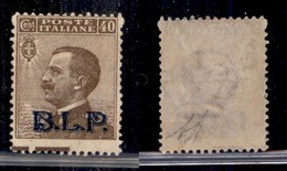 Regno - B.L.P - 1922 - 40 Cent (9) Con Salto Di Dentellatura (più Alto Con Diciture Marginali) - Gomma Originale - Diena - Sonstige & Ohne Zuordnung