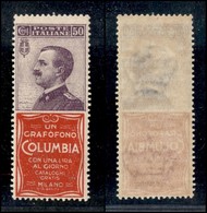 Regno - Francobolli Pubblicitari - 1924 - 50 Cent Columbia (11) - Gomma Integra (100) - Andere & Zonder Classificatie