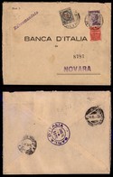 Regno - Francobolli Pubblicitari - 50 Cent Columbia (11) + Complementare (77) - Raccomandata Da Torino A Novara Del 14.1 - Other & Unclassified