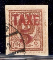Occupazioni I Guerra Mondiale - Bolzano 3 - 1919 - Taxe 5 (rosso) Su 2 Cent (76) Usato Su Frammento (200+) - Autres & Non Classés