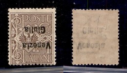 Occupazioni I Guerra Mondiale - Venezia Giulia - 1919 - 1 Cent (19a) - Soprastampa Capovolta - Gomma Originale (100) - Other & Unclassified