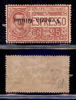 Occupazioni I Guerra Mondiale - Venezia Giulia - Espressi - 1919 - 25 Cent (1a) Con Soprastampa Capovolta - Gomma Origin - Andere & Zonder Classificatie