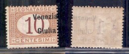 Occupazioni I Guerra Mondiale - Venezia Giulia - Segnatasse - 1918 - 10 Cent (2e) Con Soprastampa Spostata A Destra - Go - Andere & Zonder Classificatie