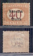 Occupazioni I Guerra Mondiale - Venezia Giulia - Segnatasse - 1918 - 40 Cent (5) - Gomma Originale (200) - Sonstige & Ohne Zuordnung