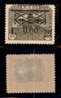 Occupazioni I Guerra Mondiale - Fiume - Segnatasse - 1921 - 60 Cent Su 45 (23m) - Soprastampa Spostata - Gomma Originale - Sonstige & Ohne Zuordnung