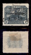 Occupazioni I Guerra Mondiale - Fiume - Segnatasse - 1921 - 30 Cent Su 1 Corona (31taa - Varietà G) - Soprastampa Obliqu - Other & Unclassified