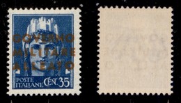 Occupazioni Straniere Di Territori Italiani - Occupazione Anglo-Americana - Napoli - 1943 - 35 Cent (11B) Con Soprastamp - Andere & Zonder Classificatie