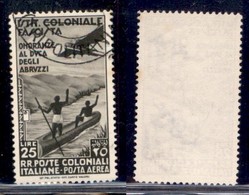 Colonie - Emissioni Generali - Posta Aerea - 1934 - 25 Lire Duca Abruzzi (30) - Usato (300) - Otros & Sin Clasificación