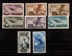 Colonie - Emissioni Generali - Posta Aerea - 1933 - Decennale (22/29) - Serie Completa - Gomma Originale (200) - Otros & Sin Clasificación