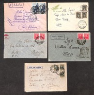 Colonie - Africa Orientale Italiana - Saganeiti (P.ti 8) - 1936 (marzo/novembre) Cinque Aereogrammi Per L'Italia Con Aff - Other & Unclassified