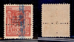 Colonie - Egeo - Emissioni Generali - 1931 - Demonetizzati - 20 Cent Congresso Eucaristico (32d) Con Soprastampa Capovol - Sonstige & Ohne Zuordnung