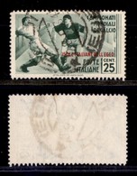 Colonie - Egeo - Emissioni Generali - 1934 - 25 Cent Calcio (76) Usato (140) - Other & Unclassified