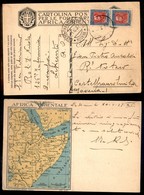 Colonie - Eritrea - Lechemti Galla E Sidana (P.ti 10) - Coppia Del 20 Cent (196  Eritrea) Su Cartolina In Franchigia Per - Other & Unclassified
