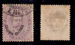 Colonie - Eritrea - 1893 - 60 Cent (9ea) - Usato - Soprastampa Spostata - Sonstige & Ohne Zuordnung