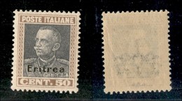 Colonie - Eritrea - 1928 - 50 Cent Soprastampato (128) - Ottimamente Centrato - Gomma Integra (240) - Otros & Sin Clasificación