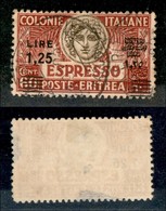 Colonie - Eritrea - Espressi - 1935 - 1.25 Lire Su 60 Cent Espresso (8) - Usato - Piccolo Assottigliamento In Basso (160 - Other & Unclassified