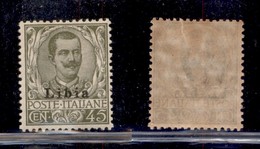 Colonie - Libia - 1917 - 45 Cent (18) - Gomma Integra (162) - Sonstige & Ohne Zuordnung