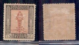 Colonie - Libia - 1921 - 15 Cent (25) - Ottimamente Centrato - Gomma Originale (480) - Other & Unclassified
