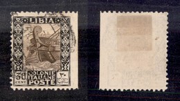 Colonie - Libia - 1927 - 30 Cent Pittorica (63 - Varietà F) Non Dentellato A Destra - Non Catalogato - Other & Unclassified