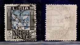 Colonie - Libia - 1937 - 5 Lire (144) Usato (650) - Andere & Zonder Classificatie