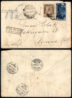 Colonie - Tripolitania - 75 Cent (11 - Aerea) + 1 Lira Pittorica (65 Libia) - Aereogramma Da Tripoli A Vienna Del 21.8.3 - Andere & Zonder Classificatie