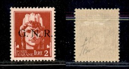 RSI - G.N.R. Brescia - 1943 - 2 Lire (482/I) - Ottima Centratura - Gomma Originale - Fiecchi (280++) - Andere & Zonder Classificatie