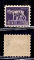 RSI - G.N.R. Brescia - 1943 - 3,70 Lire (484/Iihcc) - Soprastampa Spostata A Destra - Gomma Originale - Cert. AG (2.000) - Other & Unclassified
