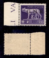 RSI - G.N.R. Brescia - 1943 - 3,70 Lire (484/Ihcc) Con Soprastampa A Destra - Gomma Integra - Cert. AG (3.000) - Andere & Zonder Classificatie